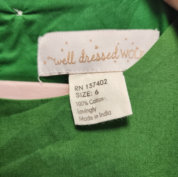 Well Dressed Wolf Green Lace Dress size 6 - Picture 6 of 8